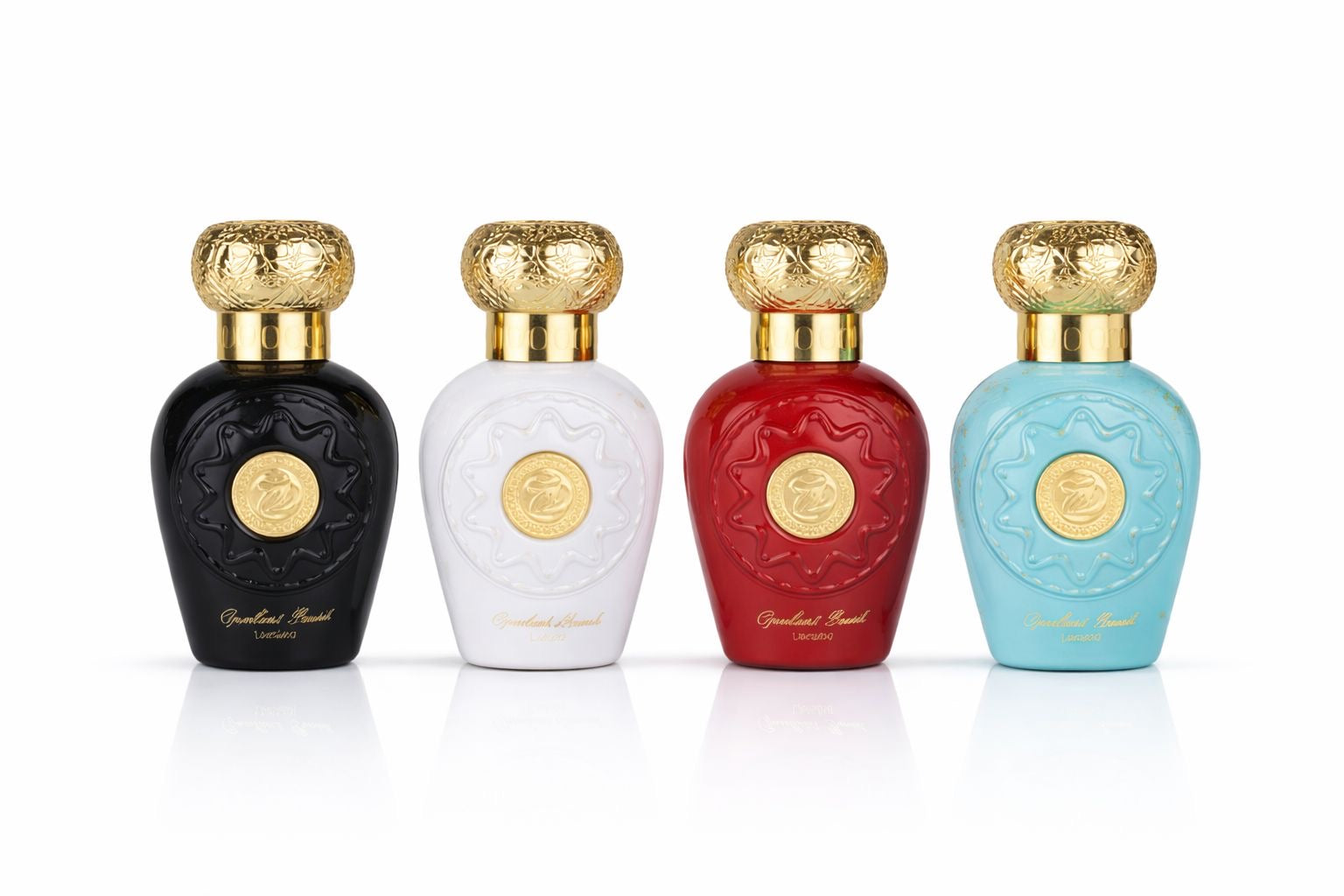 Lattafa Set Opulent Collection, 4 parfumuri diferite într-un singur pachet, ideal pentru varietate și testare